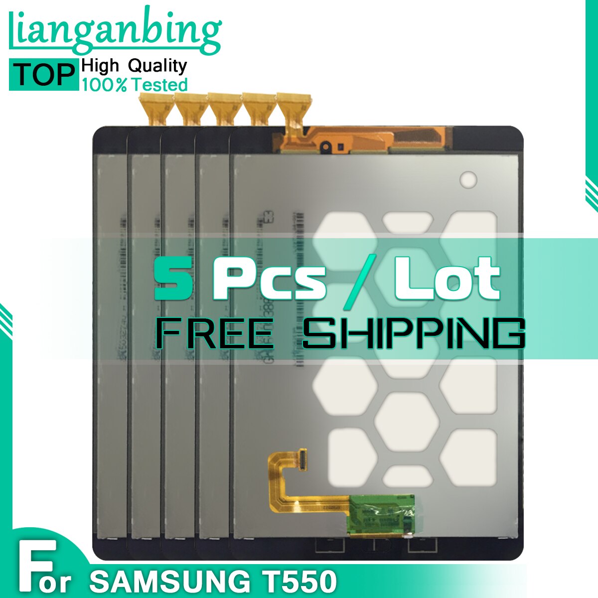 Ｚ   A 9.7 SM-T550 T550 T551 T555 LCD ÷ ġ ũ Ÿ º LCD г ü  5PCS LCD